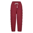 thumbnail image 4 of Linen Capri Pants for Women 2026 Summer Cotton Linen Capri Trousers Lightweight Drawstring Cropped Pants with Pockets, 4 of 5