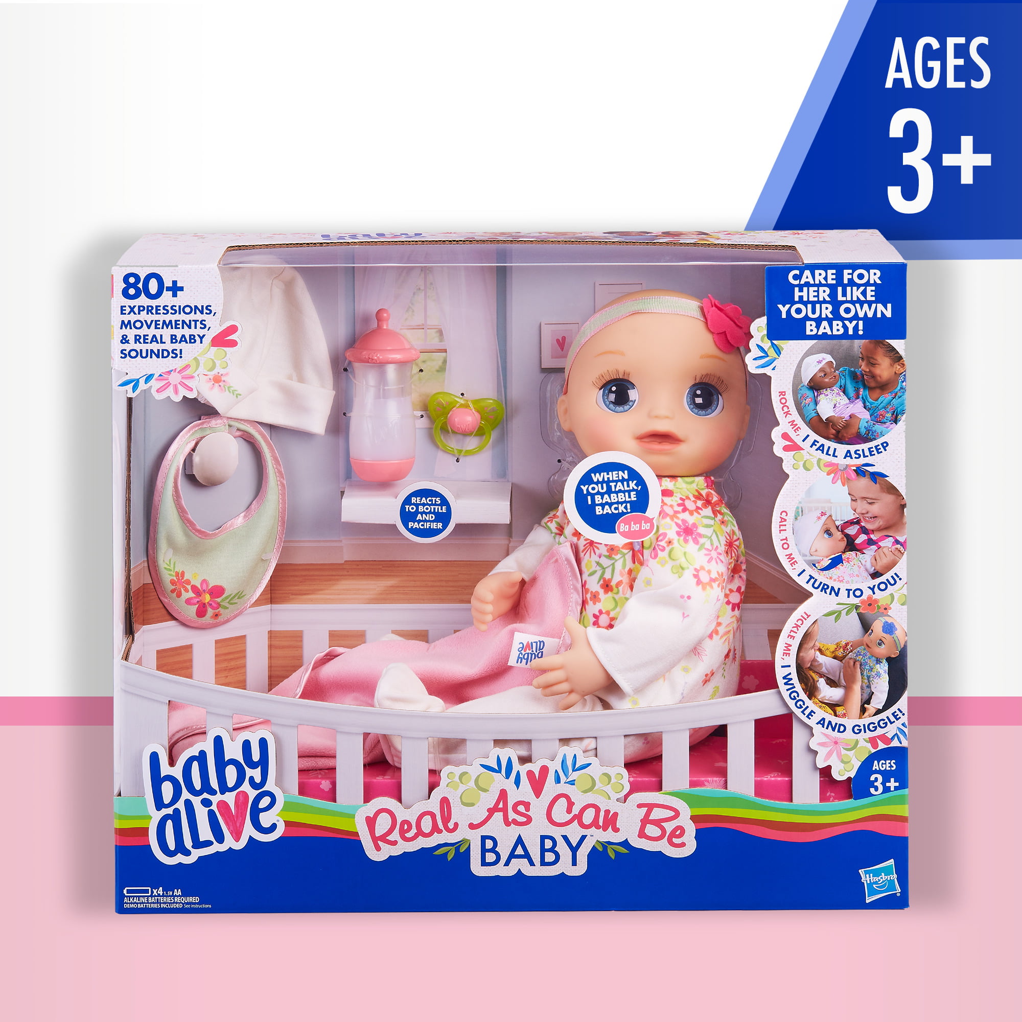 BAMBOLA HASBRO BABY ALIVE AS REAL AS CAN BE BABY 