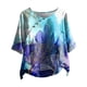 thumbnail image 2 of Pntutb moda mujer casual cuello redondo blusa estampada 1/2 manga camiseta verano tops Pntutb Pntutb-2584, 2 of 4