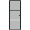 thumbnail image 3 of vidaXL 1 Piece Black Matt Interior Door 32.7"x79.3" 1.4" Thickness Glass and Aluminum Frame, 3 of 6