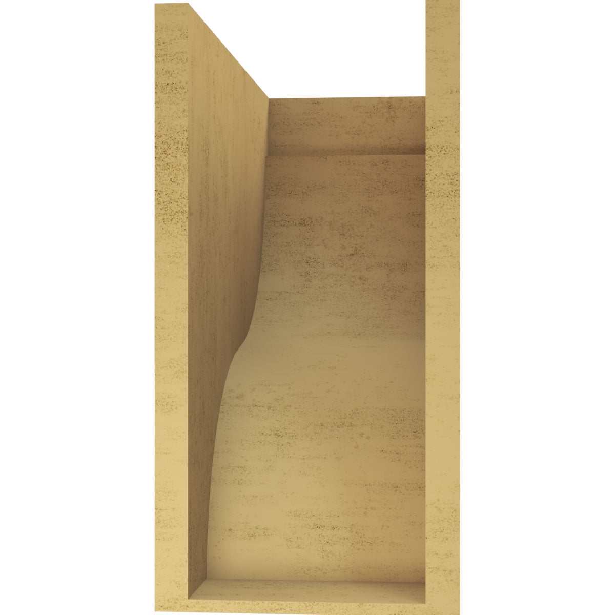 9"W x 18"D x 18"H Classic Garner Rough Cedar Woodgrain TimberThane Corbel, Primed Tan