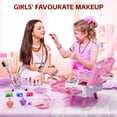 thumbnail image 2 of Set de maquillaje infantil Masiuve con tocador con espejo para niñas, 2 of 7