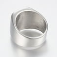 thumbnail image 3 of Tarnish Resistant 304 Stainless Steel Signet Band Rings for Men Wide Band Finger Rings Rectangle Stainless Steel color 17~22mm, 3 of 3