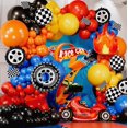 thumbnail image 4 of Kit de arco de globos SHERYL DECOR, todo en 1, coche de carreras con bonificación, 4 of 9