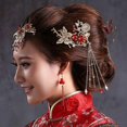 thumbnail image 3 of 1 Pair Bridal Wedding Hair Clips Butterflies Flower Hair Accessories Women Hair Jewelry Decorations, 3 of 4