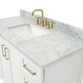 thumbnail image 4 of Ariel Taylor 49 In. Rectangle Sink Vanity With Carrara White Marble Countertop In White, 4 of 10