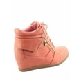 thumbnail image 2 of Peter-30 Women's High Top Fashion Round Toe Lace Up Wedge Sneaker Shoes, 2 of 2