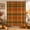 Orange, Green, Amber, variant on Warm Brown Checked Shower Curtain, Waterproof Shower Curtains for Bathroom, Fall Farmhouse Buffalo Plaid Washable Fabric Bathtub Curtain Set Bath Decor with 12 Hooks Standard 72"x72"