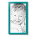 thumbnail image 2 of ArtToFrames 10" x 18" Aqua Picture Frame, 10x18 inch Green Wood Poster Frame (WOM-4428), 2 of 8