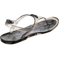 thumbnail image 3 of Coach Women's Natalee Jelly Sandals, T-Strap, Transparent Rubber, Black, 8 B - Medium, 3 of 7