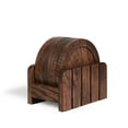 thumbnail image 3 of CONSDAN Cup Coasters, USA Grown Hardwood, Wooden Cup Coasters Set, Oak Color 6 Pcs a set, 3 of 8