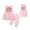 Pink, variant on Gerichy Toddler Baby Boy Clothes Fall Winter Outfit, Toddler Girls Boys Winter Long Sleeve Bear Ear Solid Color Warm Tops Pants Vest 3PCS Outfits Clothes Set