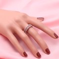 thumbnail image 2 of UIONEN Sterling Silver Ring Set 3 Rose Gold Color Women Engagement Rings Size 7, 2 of 5