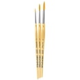 thumbnail image 2 of da Vinci JUNIOR Synthetics Student Brushes, Synthetic, Acrylic & Tempera, Round, Series 303, Assorted Sizes, 3 Brush Set, 2 of 3