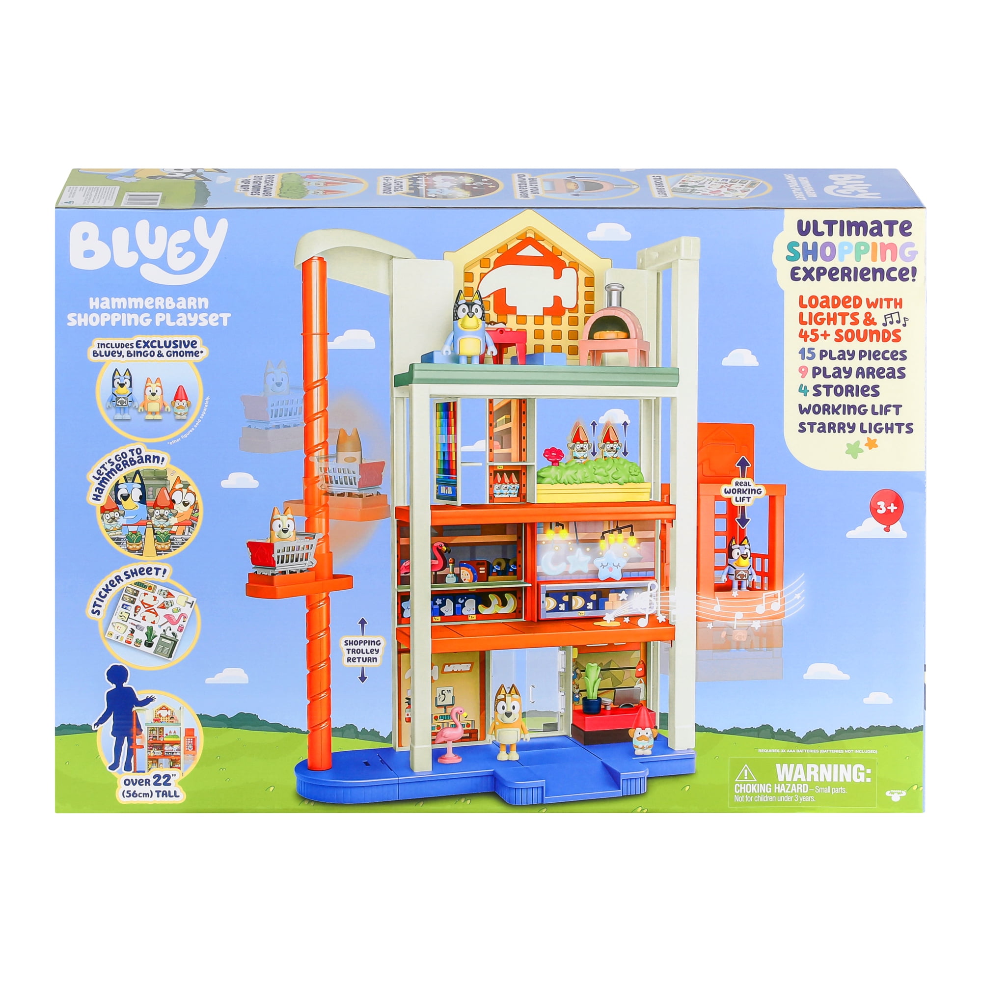 Bluey Hammerbarn Shopping Playset, Including Lights and 45+ Sounds, Ages 3+
