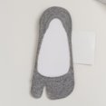 thumbnail image 2 of LUOGENLI Summer Thinâtype Tabi Toe Separator Socks, Antiâ Silicone Invisible Boat Socks Casual Minimalist Foot Liners Grey One Size, 2 of 8