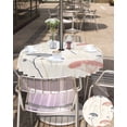 thumbnail image 5 of nqOlkjepod Red Black Yellow Floral Outdoor Tablecloth with Umbrella Hole & Zipper, Farmhouse Watercolor Flowers Round Table Cover 60 Inch, Dining Waterproof Table Cloth Protector for Patio/Party, 5 of 7