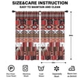 thumbnail image 2 of Blackout Kids Curtains,Red Boho Tribal Diamonds and Rectangles Pattern Childrens Insulated Curtains Set Of 2,Bedroom Essentials,Toddler Room Decor 42x84in(106x213cm), 2 of 5