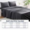 thumbnail image 6 of Aship Ultra-Soft Microfiber Bed Sheets Set, 4 Pieces Full Sheet Set for All-Season Comfort, Wrinkle Free & Deep Pocket Fits 16" Mattress Camel, 6 of 9