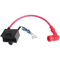 Ignition Coil Module Replacement for 49cc, 60cc, 80cc 2-Stroke Engine Bicycle, Bike Accessories, Spark Plug Coil (Yellow, Red), Stable Spark Output, Verify Fit