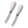 thumbnail image 1 of 2Pcs Butter Spatula with Ceramic Handle Stainless Baking Utensil Steel Serving Kitchen Tools Utensil Cream Cheese Spreader Home, 1 of 7