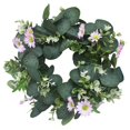 thumbnail image 2 of de de eucalitto de 12 ", gran vegetación , hojas rústicas, pequeñas flores de Margarita para puerta, regalos de rosa Soledad Corona de eucalipto, 2 of 6