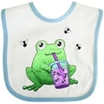thumbnail image 3 of Inktastic Boba Toad Cute Frog with Tea Boys or Girls Baby Bib, 3 of 4