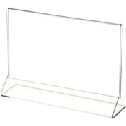 Plymor Clear Acrylic Sign Display / Literature Holder (Side-Load), 5" W x 3.5" H (2 Pack)