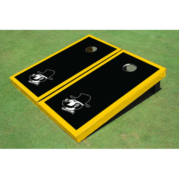 Appalachian State University "Yosef" Yellow Matching Border Cornhole Boards