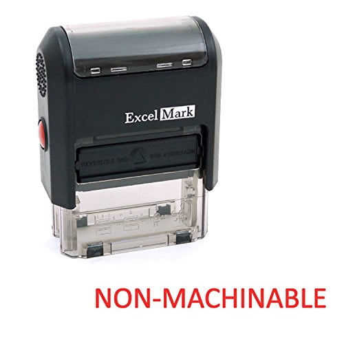 NONMACHINABLE Self Inking Rubber Stamp Red Ink (ExcelMark A1539