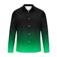 thumbnail image 3 of Oplxuo Men's Gradient Dress Shirt Slim Fit Casual Long Sleeve Button-Down Formal Business Work Fashion Shirts, 3 of 4