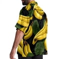 thumbnail image 3 of Banana Men's Button Down Spread Collar Casual Printed Short Sleeve Summer Beach Unisex Shirts, 3 of 6