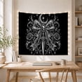thumbnail image 5 of Ornate Bow Skull Cameo and Dagger Tapestry, 5 of 7
