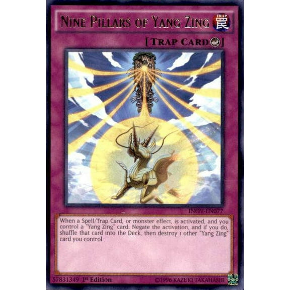 YuGiOh Invasion: Vengeance Rare Nine Pillars of Yang Zing INOV-EN077