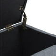 thumbnail image 6 of Sienna 33 inch Wide Storage Ottoman Bench in Slate Grey Linen-Look Fabric, 6 of 10
