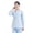 Blue, variant on Womens Long Sleeve Short Lab Coat Scrub Set Medical Uniform Multi Pocket Lightweight Summer Easy Care 2 Piece White XL