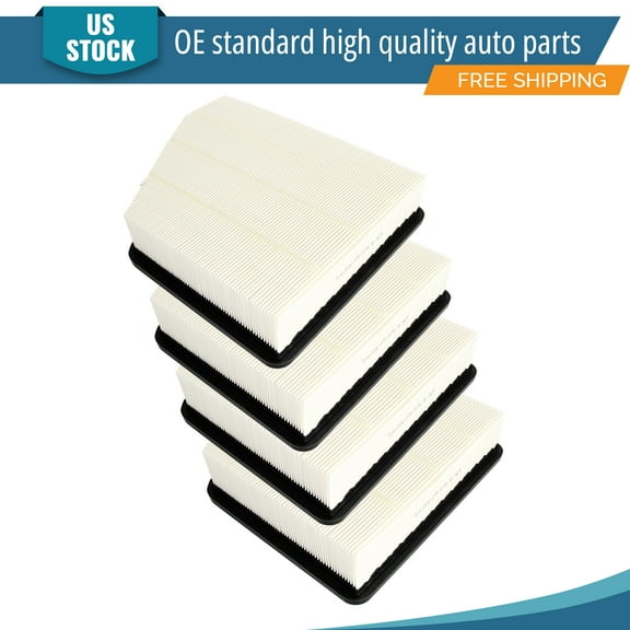 YXPCARS 4PCS Front Engine Air Filter for Chevrolet Camaro 2010 2011 2012 2013-2015 V6 3.6L 6.2L, New Air Filter Replacement (CA10690)