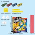 thumbnail image 5 of Kaipara Race Track Toy - 12.8 ft Flexible Track with 4 Pull Back Cars - Red, 5 of 10