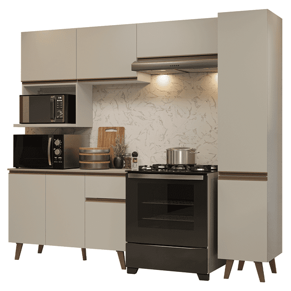 Cocina Integral Completa Modular Madesa Nice 240cm Crema 11