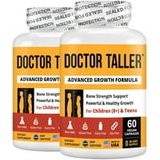 NuBest Doctor Taller, Premium Formula Supports Bone Health for Ages (8+) and Teens, 60 Vegan Capsules (Pack of 2)