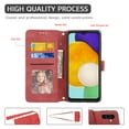 thumbnail image 2 of Allytech Case for Samsung Galaxy A13 5G,Magnetic Leather Card Pocket Wallet Case Shockproof Rubber Kickstand Cover with Shoulder Strap,Red, 2 of 5