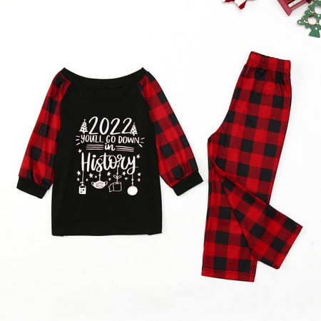 

Christmas Gifts Christmas Pajamas for Family Xmas Pajamas Pjs Sleepwear Outfits Matching Set Polyester Black 3-4 Years