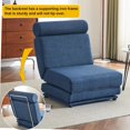 thumbnail image 5 of Tabaray Folding Sofa Bed, 4 in 1 Sleeper Chair, Portable Futon Sofa with Pillow, Foldable Single Sofa Bed for Living Room, Dorm, Guest Use, Home Office, Apartment, Game Room, Blue, 5 of 7