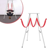 Kojem Aerial Yoga Frame Max 250kg/551lbs 2.93m/115in with Yoga Sling Inversion 236in/6m Yoga Bundle Safety Belts Red for Indoor Outdoor Aerial Yoga