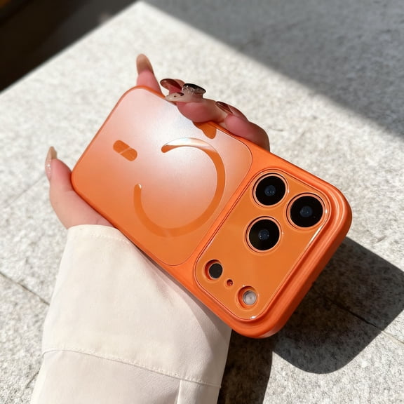 Allytechgroup Magnetic Case for Apple iPhone 17 Pro Max, Compatible with Magsafe Luxury Hybrid Rugged Shockproof Anti-Scratch Lightweight Case Cover for Women Men, Orange