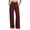 Wine, variant on cocolona Womens High Waist Dress Pants Elastic Waist Straight Wide Leg Yoga Pants Casual Commute Work Pants with Pockets