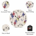 thumbnail image 5 of Wall Clock Purple Yellow Pink Diamond Clocks PVC Silent Non-Ticking Battery Operated Decorative Modern Geometric Mid Century Linen Round Clock for Home Living Room Kitchen Bedroom Wall Decor 10 Inch, 5 of 9