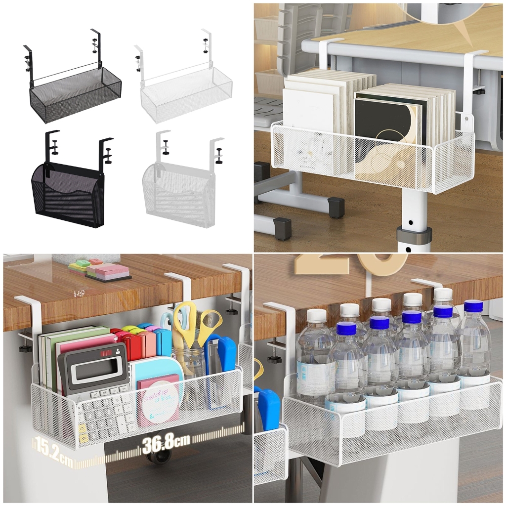 Multipurpose Desk Organizers Basket Desk Under Organization Container Practical Hanging Storage Basket