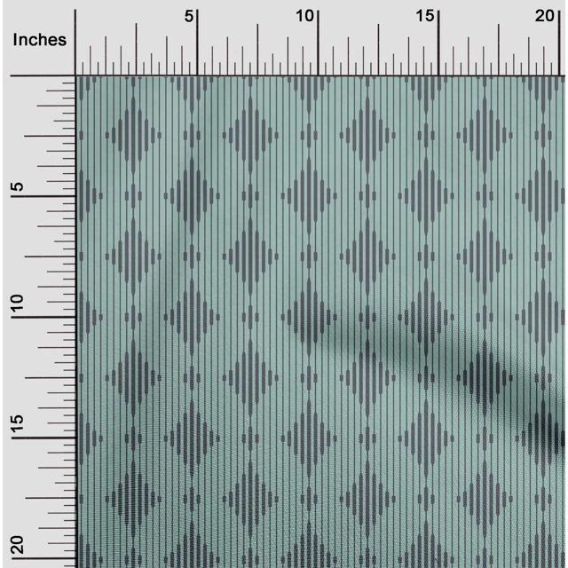 oneOone Viscose Chiffon Fabric Stripe & Diamond Geometric Print Fabric BTY 42 Inch Wide