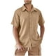 thumbnail image 1 of Mens Casual Manga Corta Botón Abajo Camisas, Verano de Moda de Color Sólido de Bolsillo para Casual Y Fiesta, 1 of 8